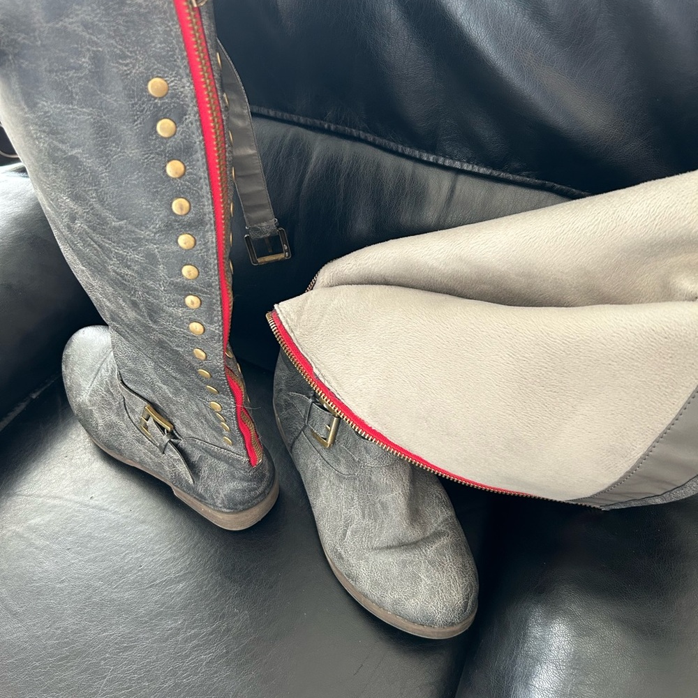 Wide calf Knee-High Boots
